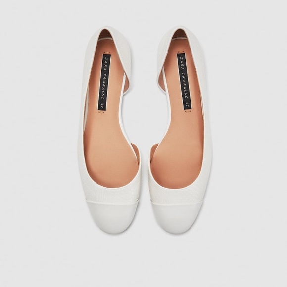 white ballet flats